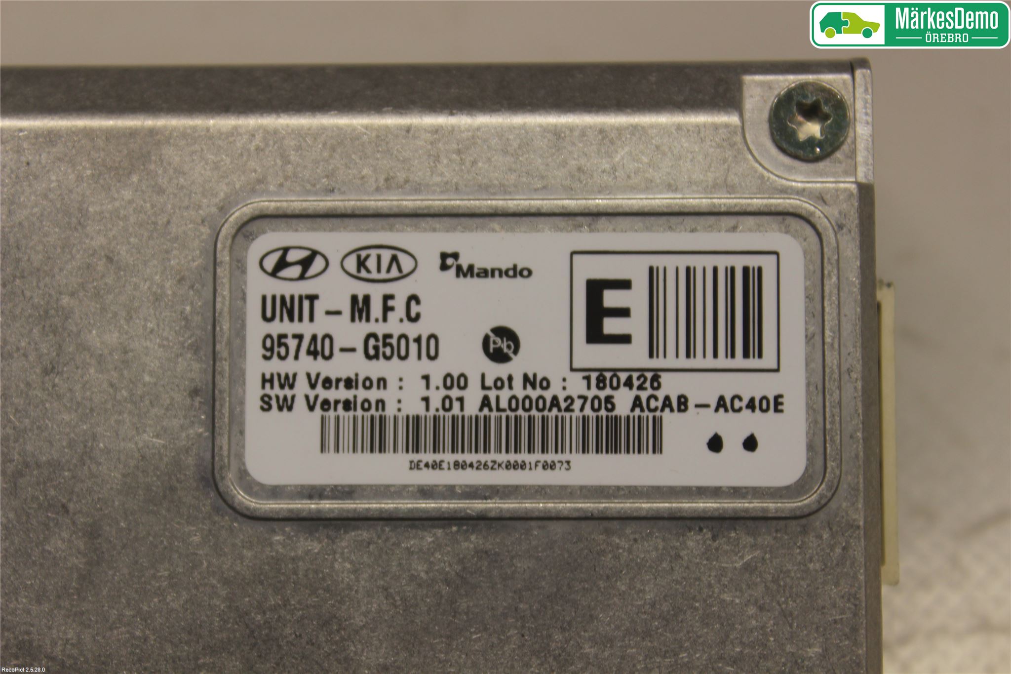 Kia NIRO (DE) 17-22 Sensor Kollisjonsbeskyttelse