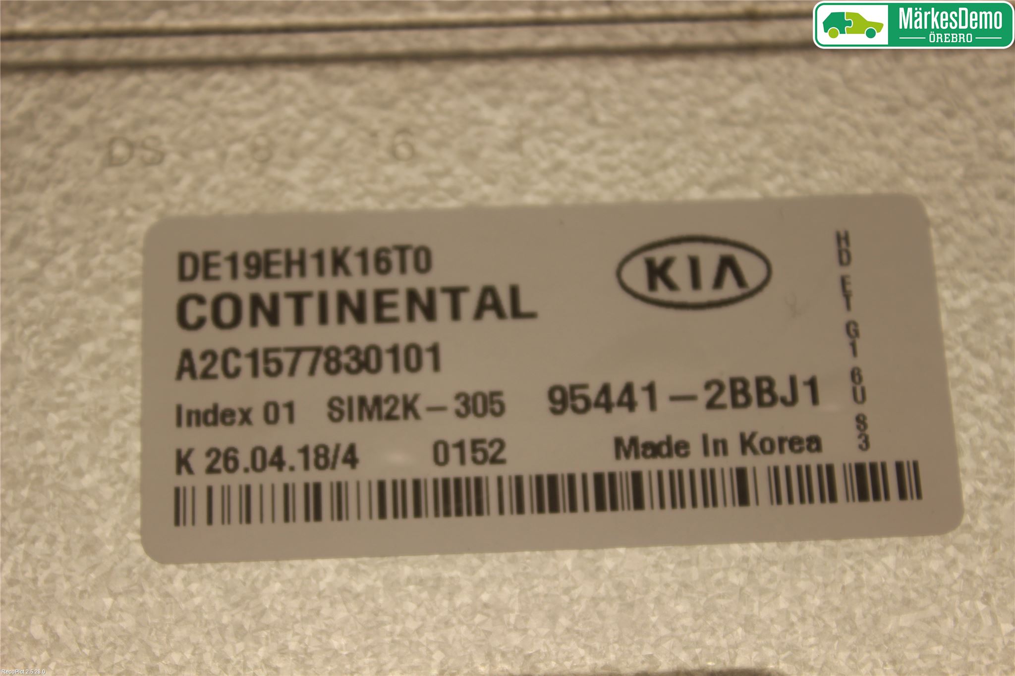 Kia NIRO (DE) 17-22 Styreenhet Gearkasse