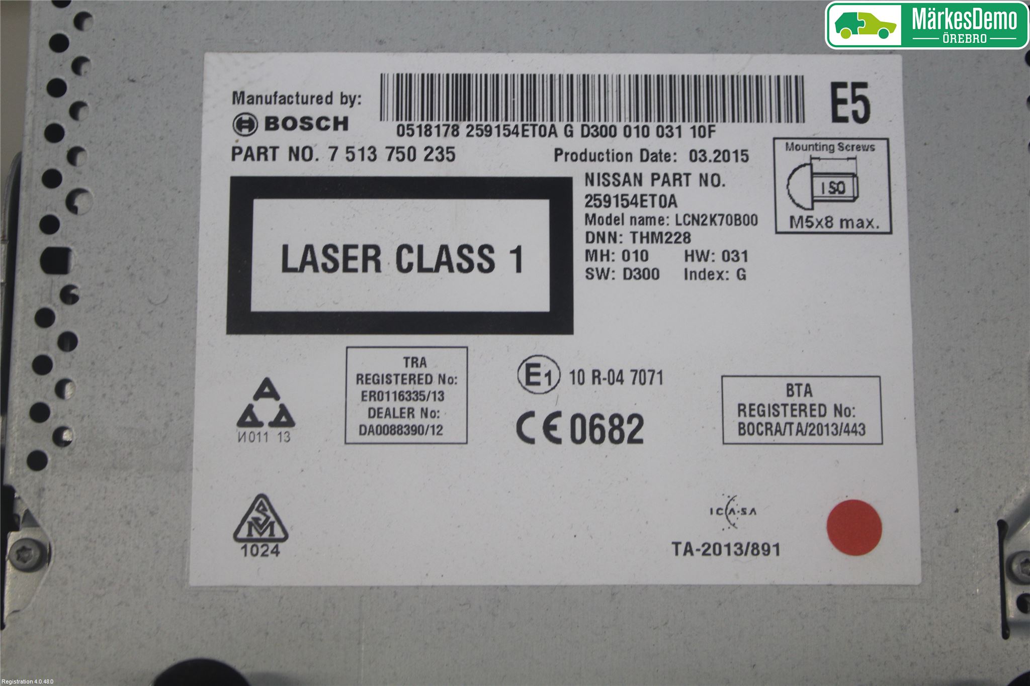 Nissan X-TRAIL 14-21 Stereo Radio Med Cd