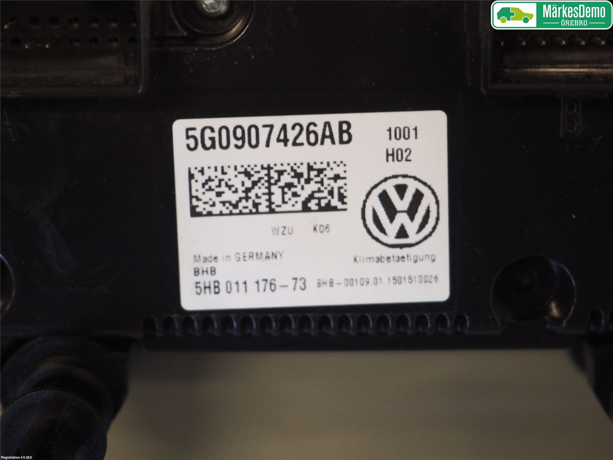 Volkswagen VW GOLF / E-GOLF VII 13-20 Varme Ac Betjening-Display