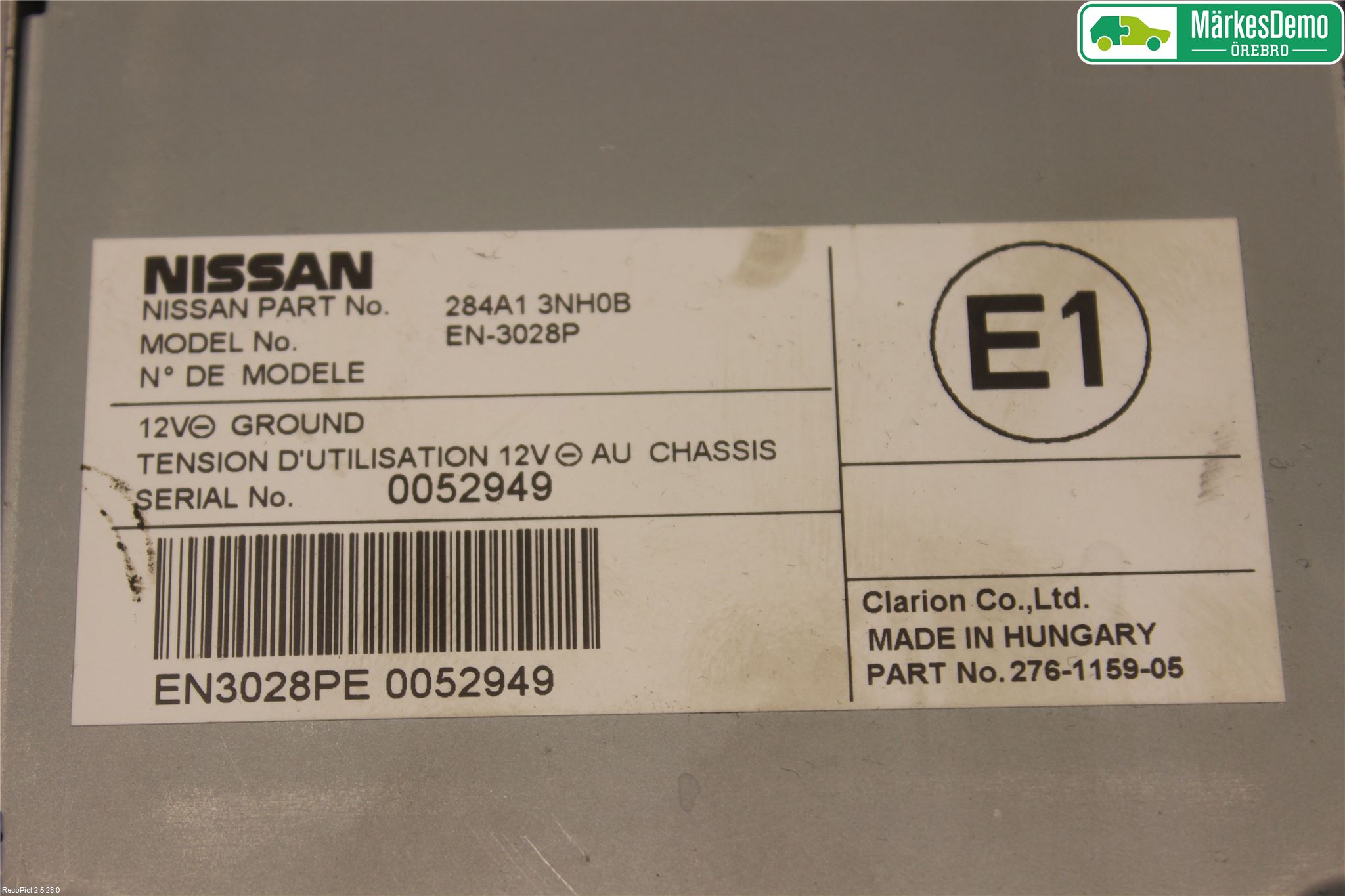 Nissan LEAF 11-17 Styreenhet Øvrig