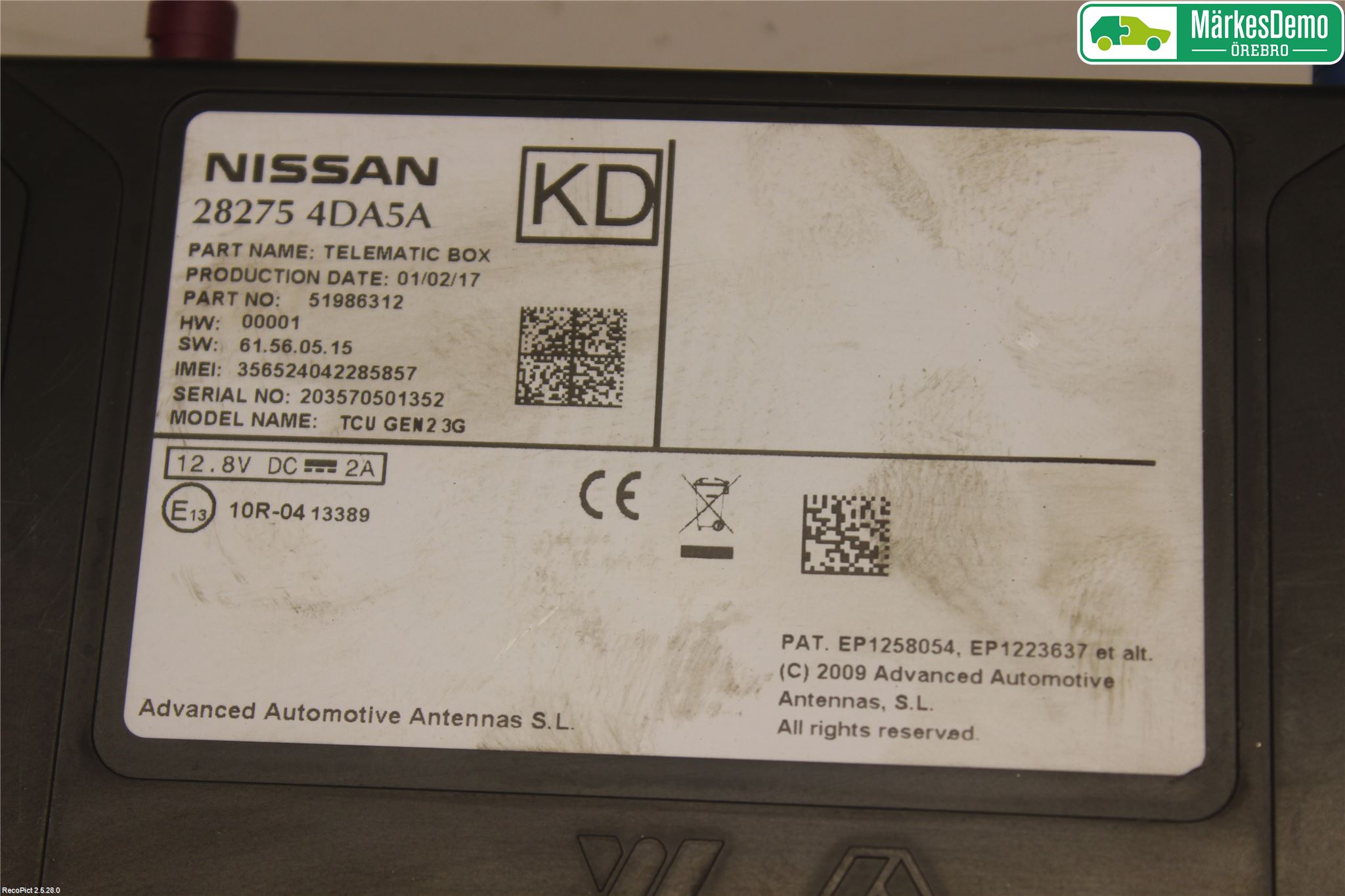 Nissan LEAF 11-17 Styreenhet Øvrig