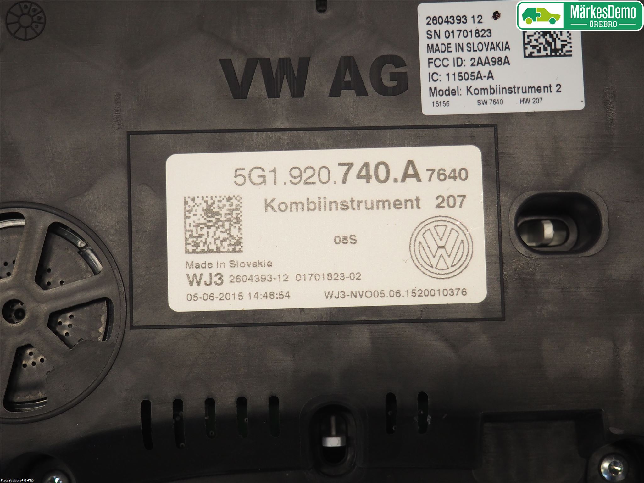 Volkswagen VW GOLF / E-GOLF VII 13-20 Instr Kombinert