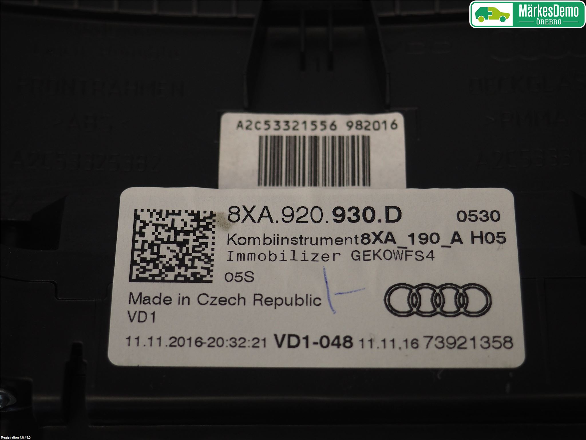 Audi A1/S1 11-18 Instr Kombinert