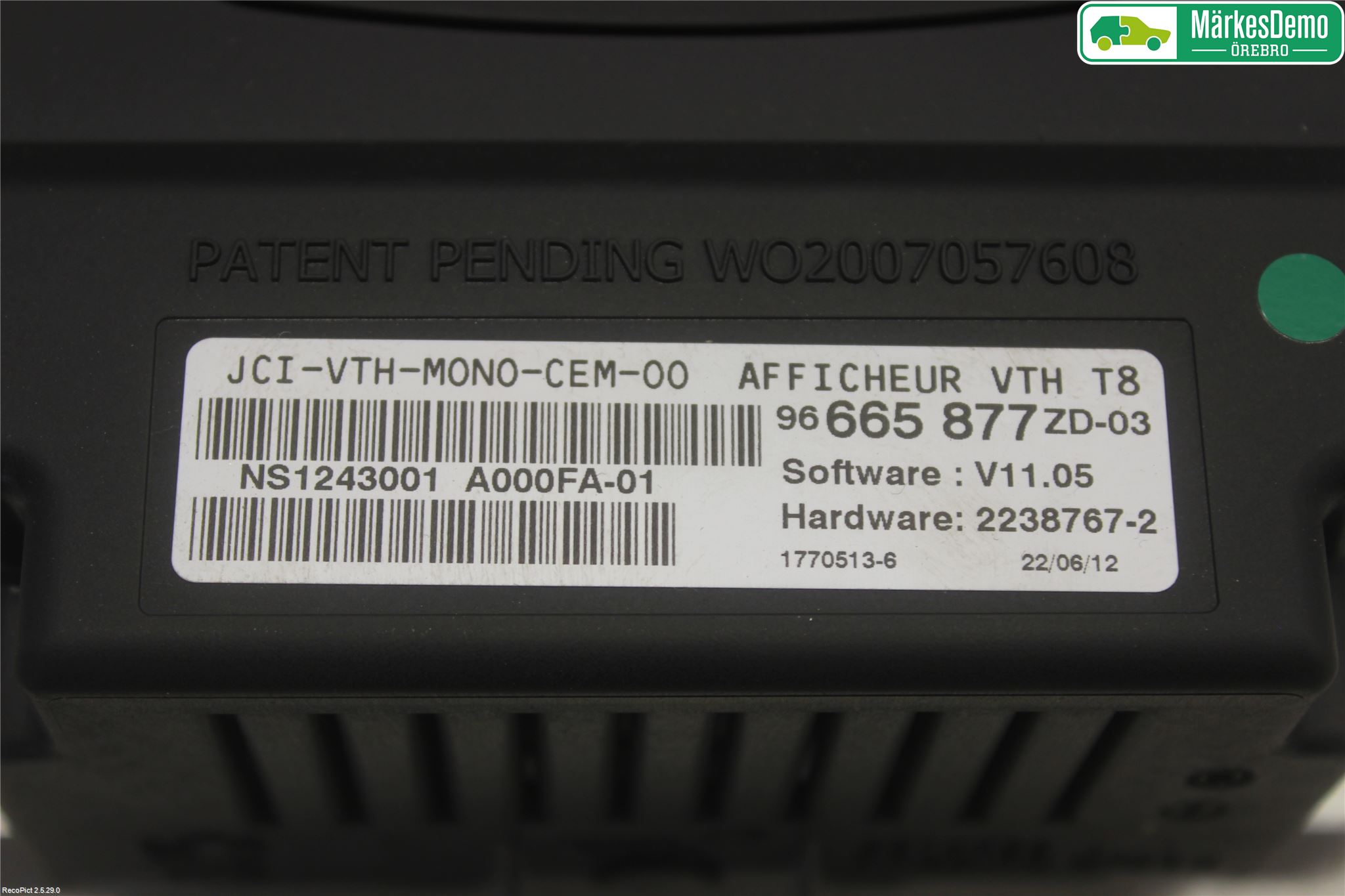 Peugeot 3008 09-16 Kjørecomputer