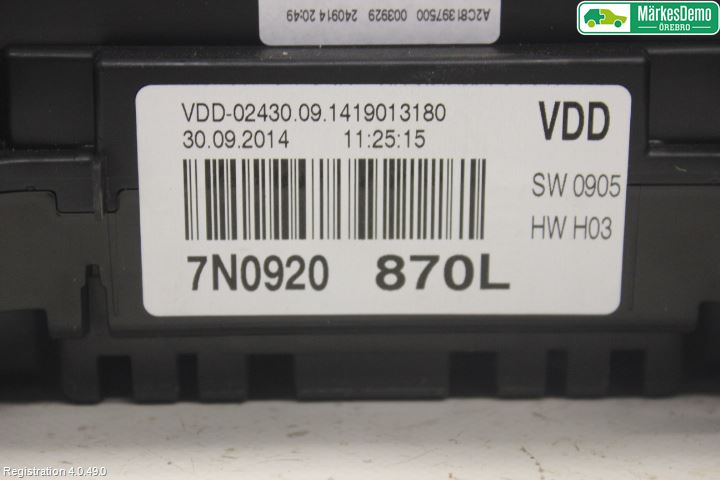 Volkswagen VW SHARAN 11- Instr Kombinert
