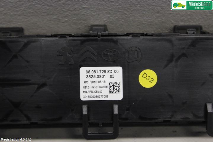 Peugeot EXPERT/E-EXPERT 17- Varme Ac Betjening-Display