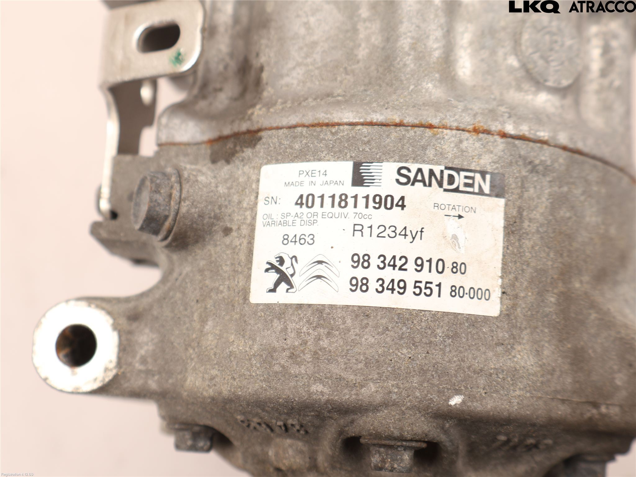 Peugeot 308 14-21 Varme Ac Kompressor