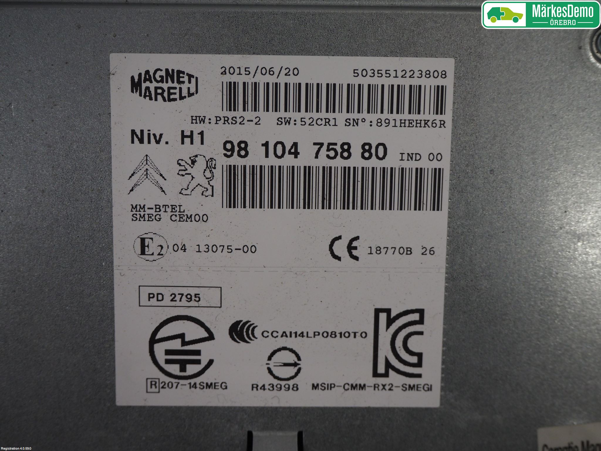 Peugeot 308 14-21 Stereo Radio