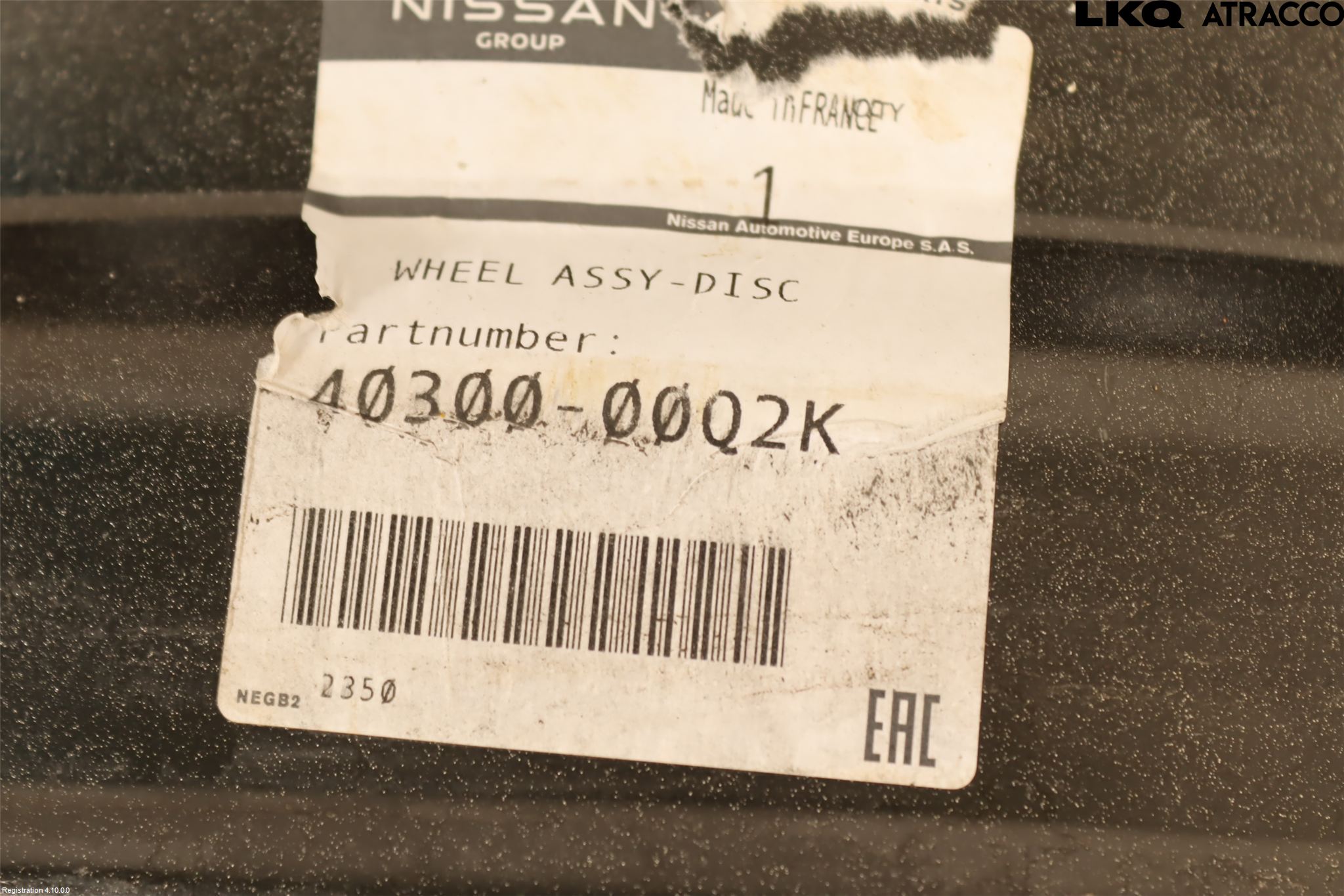 Nissan PRIMASTAR Felg Aluminium