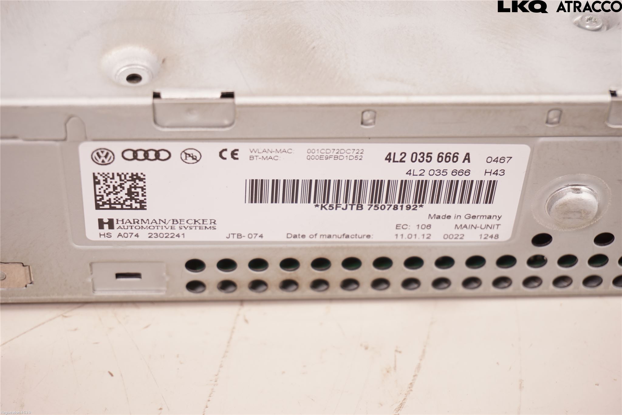 Audi Q7/SQ7 Stereo Radio Med Cd
