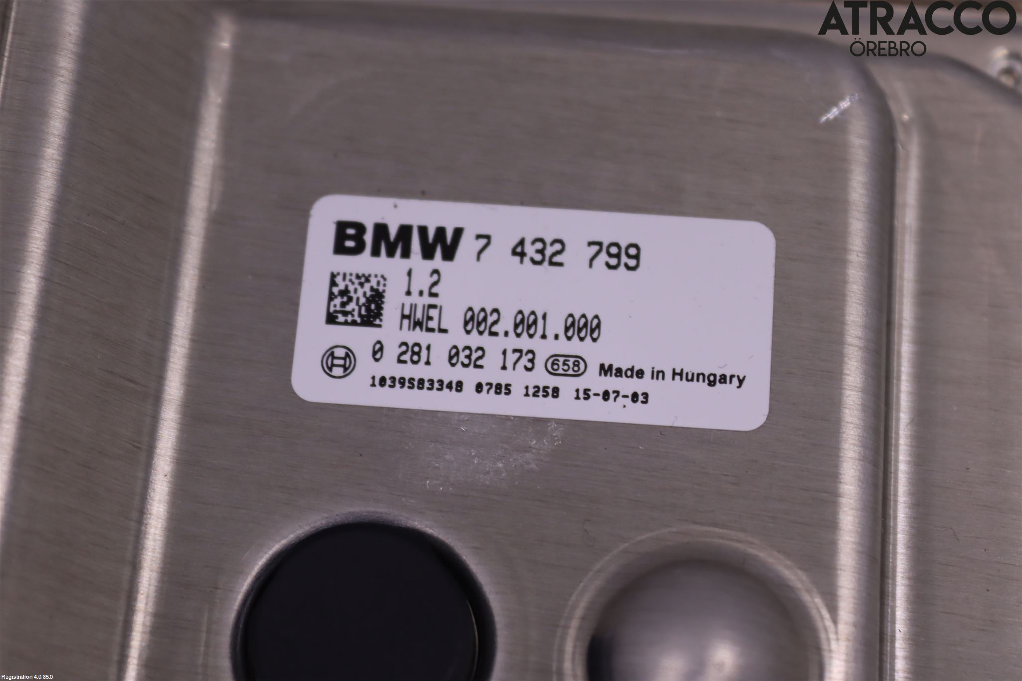 BMW 5 F10/F11/F18 09-17 Styreenhet Eksosrensing