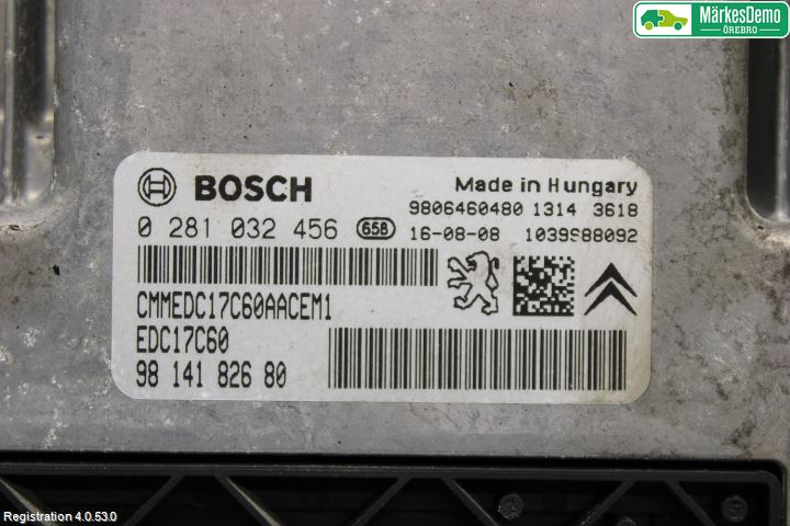 Peugeot 308 14-21 Styreenhet Innsprøytning
