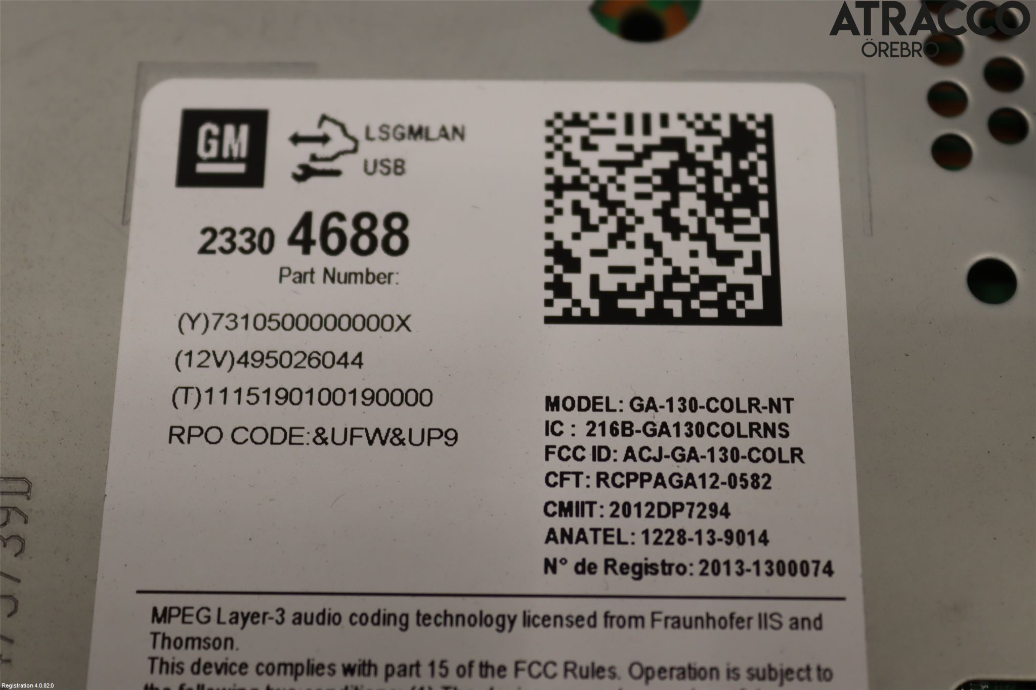 Opel MERIVA B 10-17 Stereo Radio Med Cd