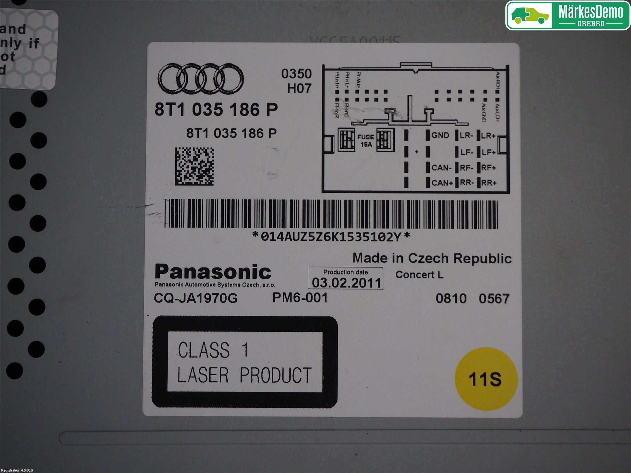 Audi A5 07-16 Stereo Radio Med Cd