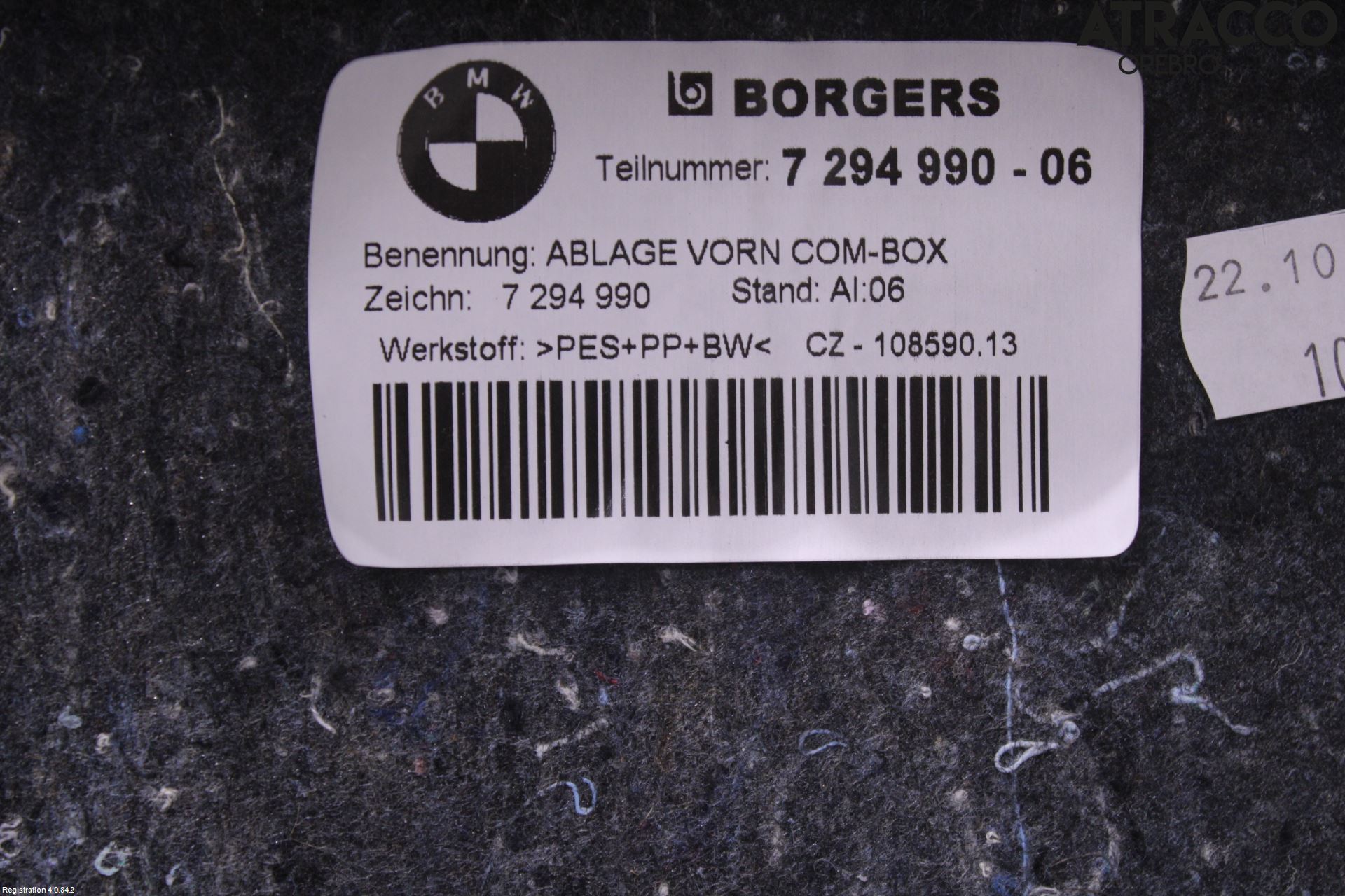 BMW 3 F30/F31/F80 12-19 Innr Bagasjeromkledsel