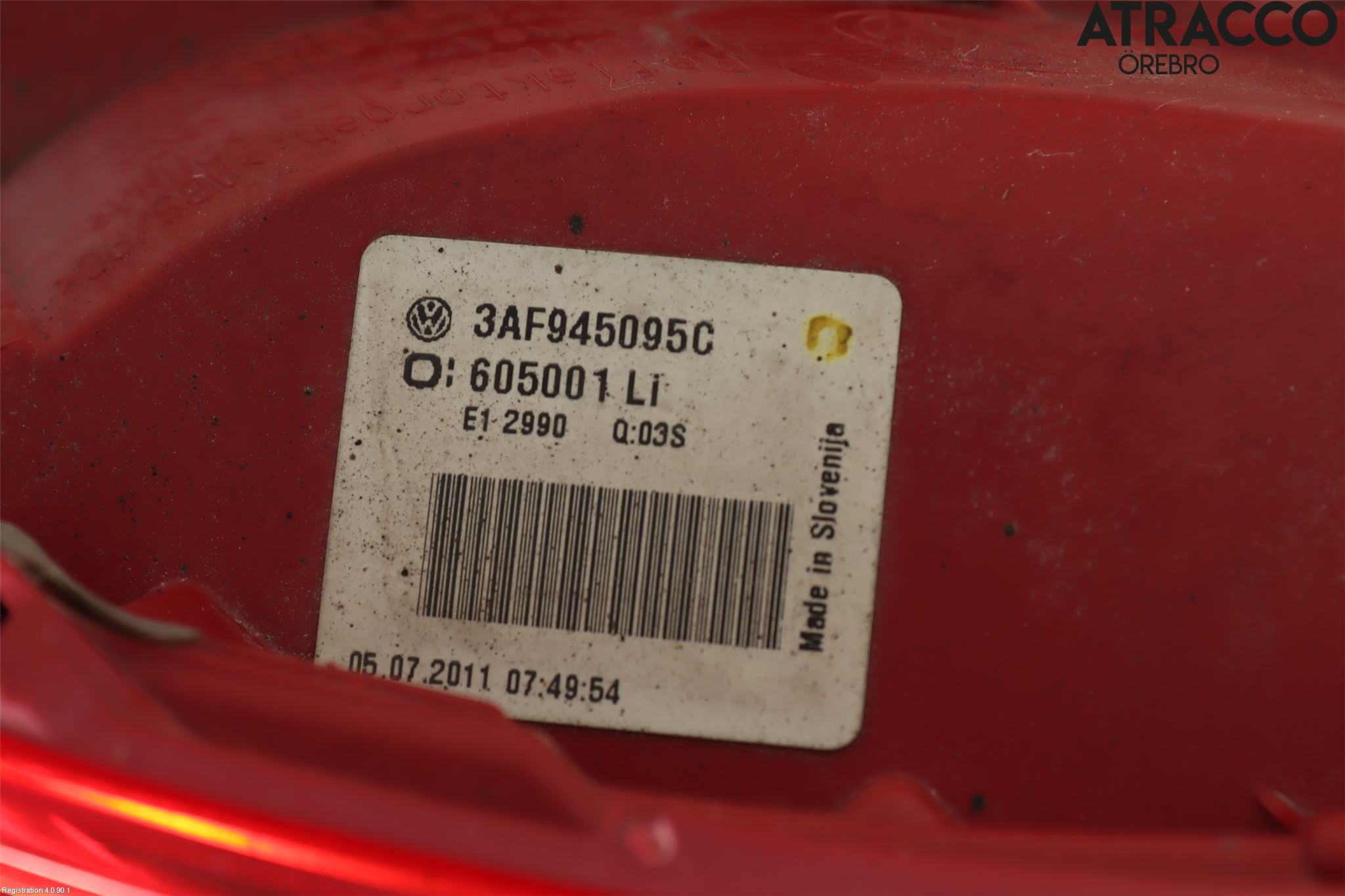 Volkswagen VW PASSAT 11-14 Baklykt Venstre