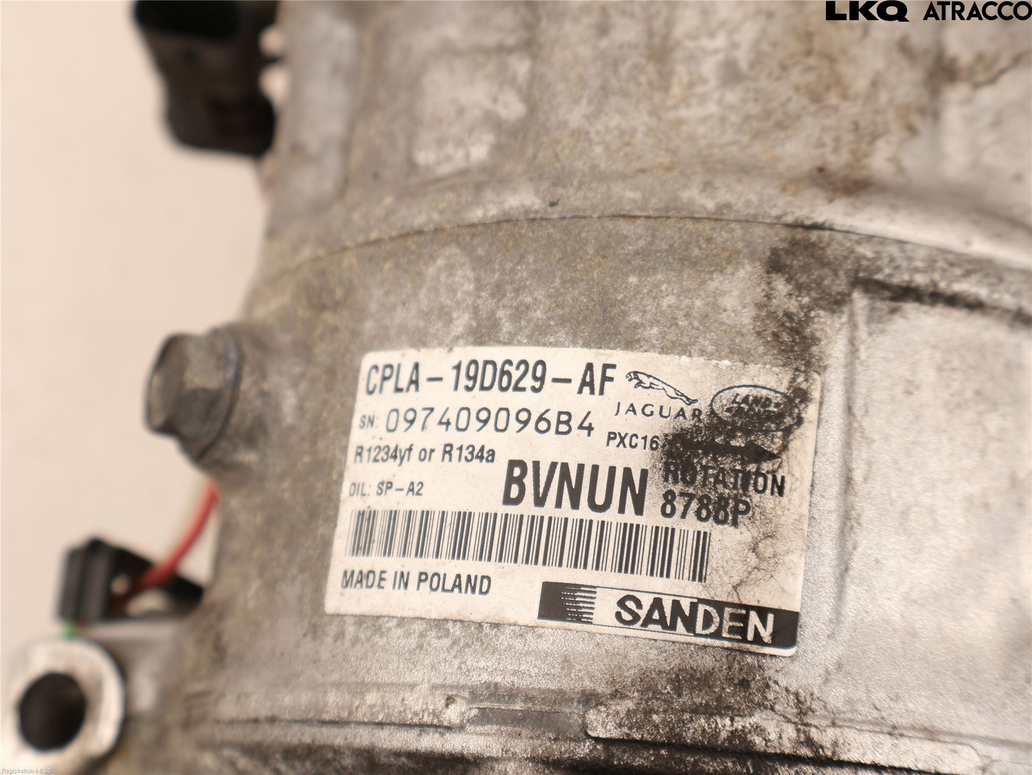 Landrover RANGE ROVER (L405) 13-21 Varme Ac Kompressor