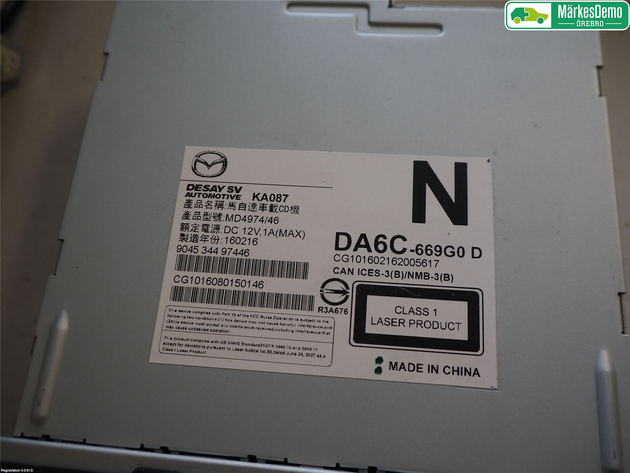 Mazda CX-3 Stereo Radio Med Cd