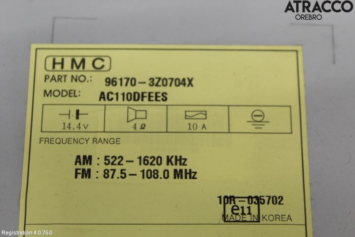 Hyundai i40 08-15 Stereo Radio Med Cd