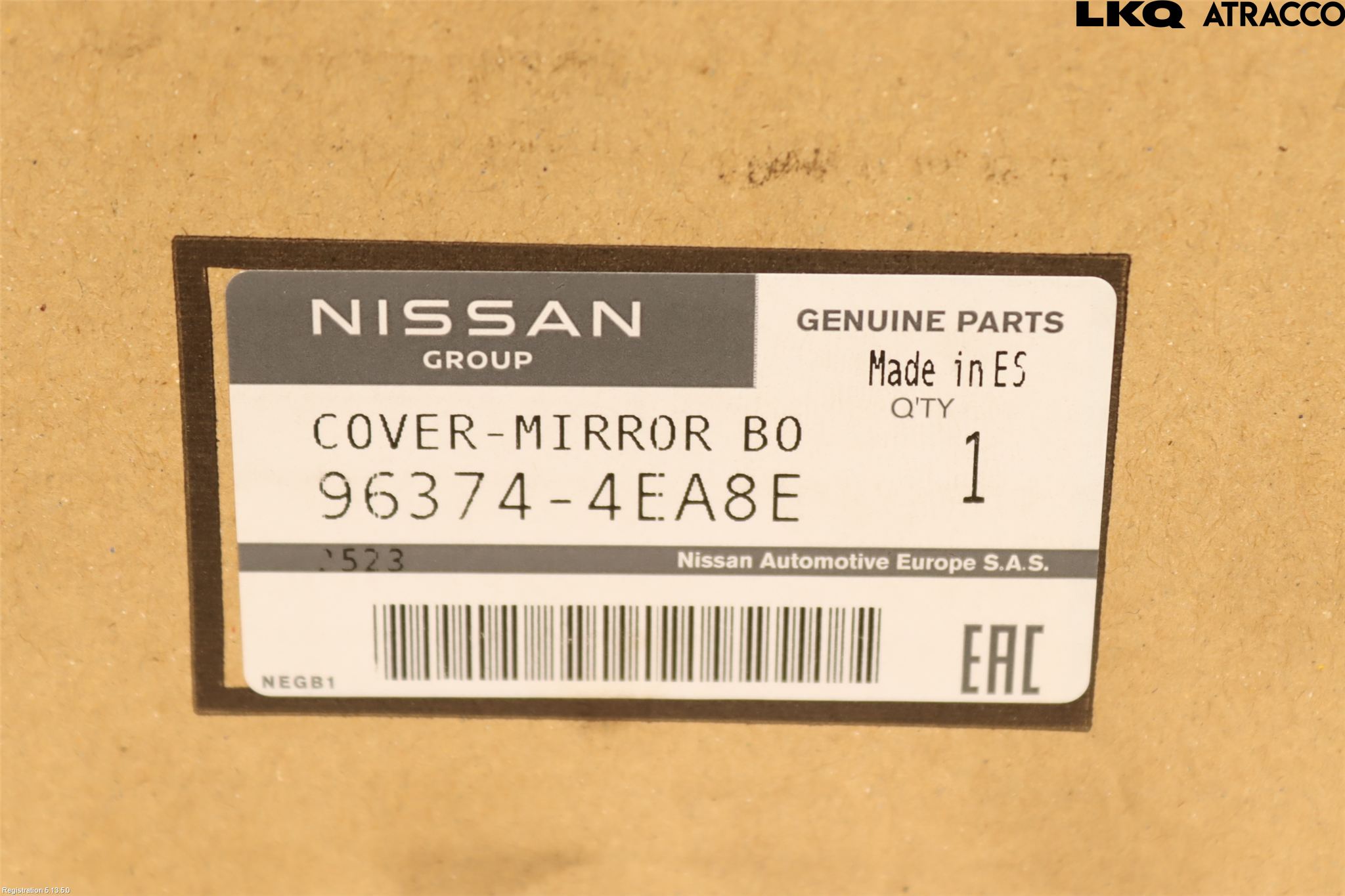 Nissan QASHQAI 17-21 Speil V Ytre Speilhus