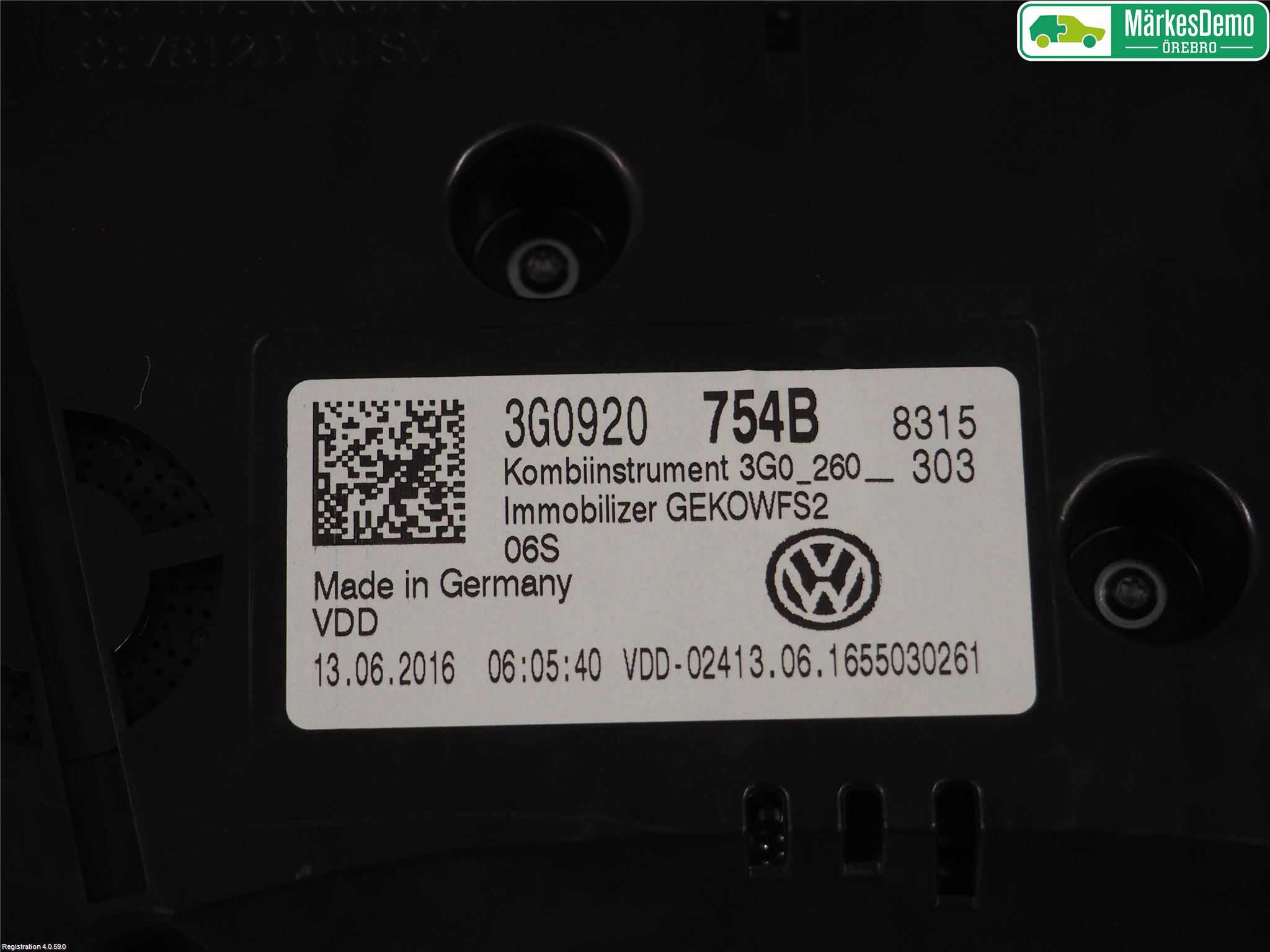 Volkswagen VW PASSAT 15-19 Instr Kombinert