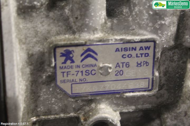 Peugeot 2008 13-20 Gearkasse Automat