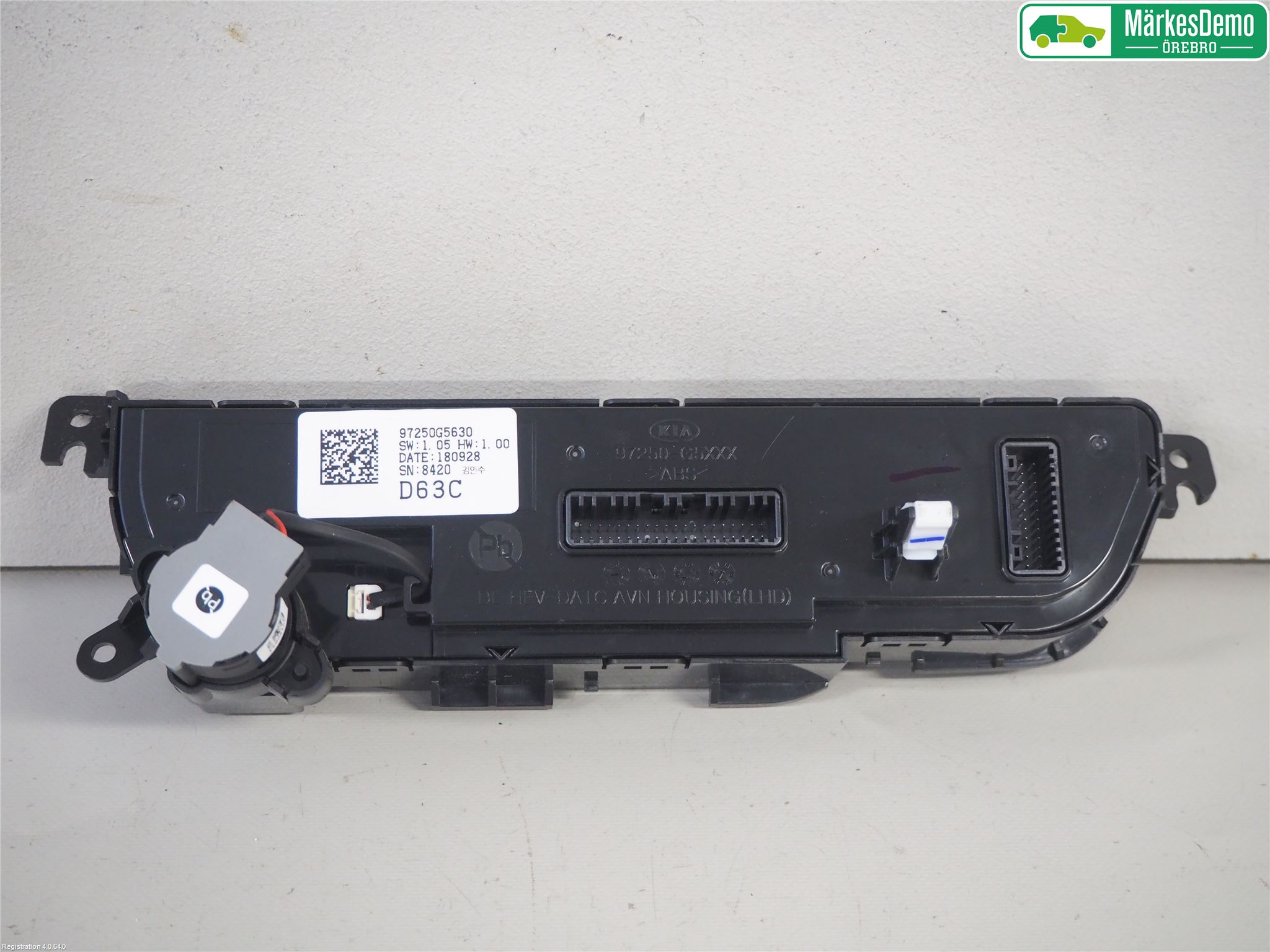 Kia NIRO (DE) 17-22 Varme Ac Betjening-Display