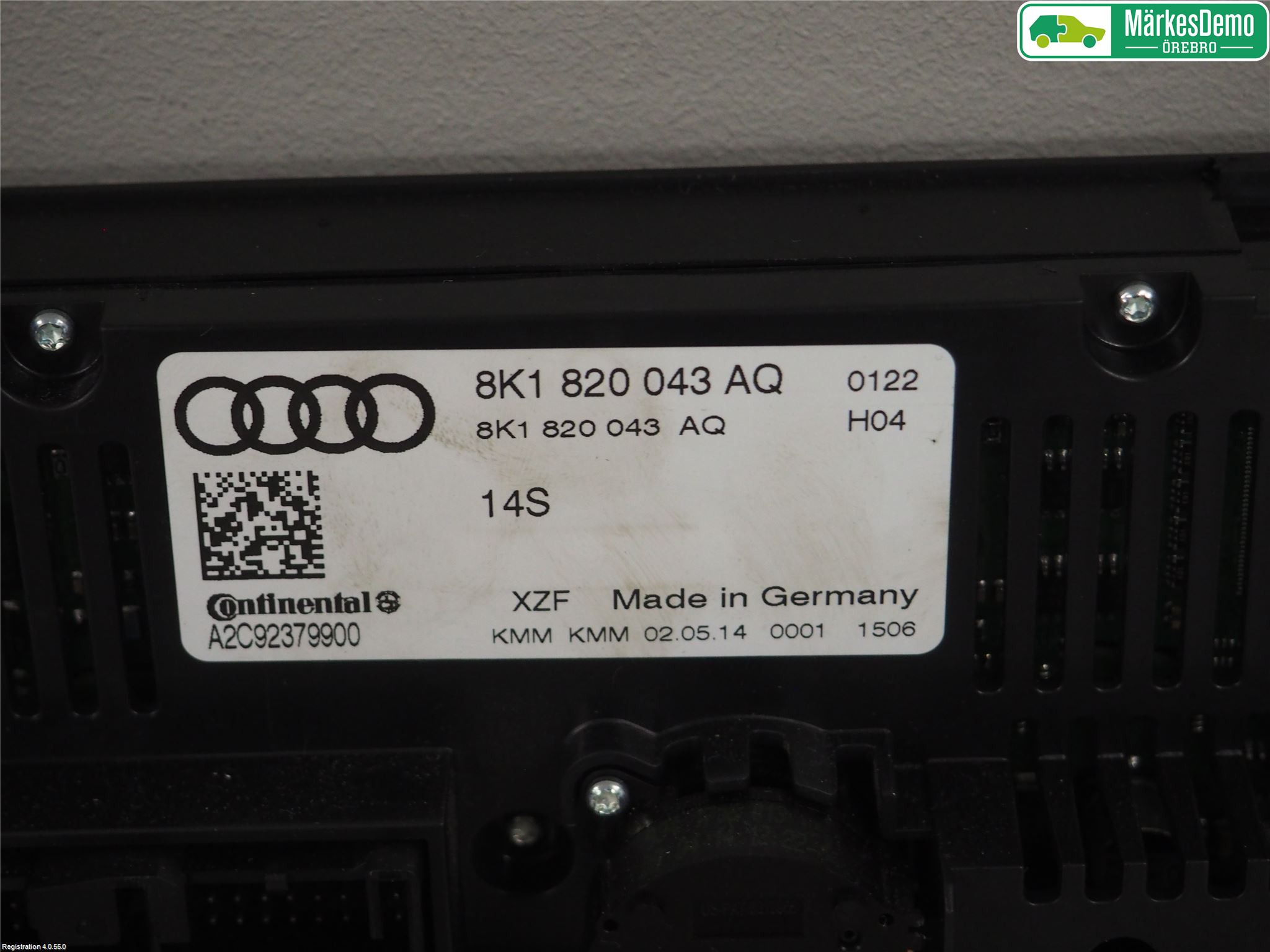 Audi A4 12-15 Varme Ac Betjening-Display