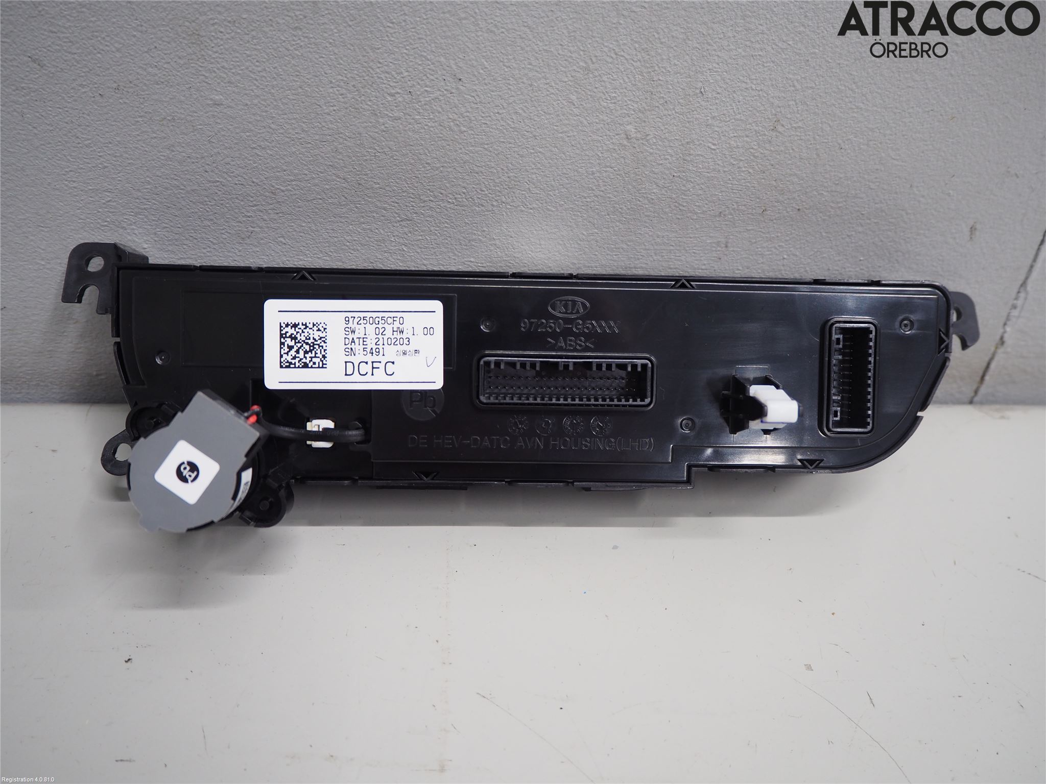 Kia NIRO (DE) 17-22 Varme Ac Betjening-Display