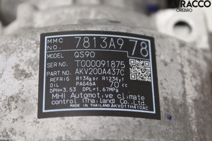 Mitsubishi OUTLANDER 13-21 Varme Ac Kompressor