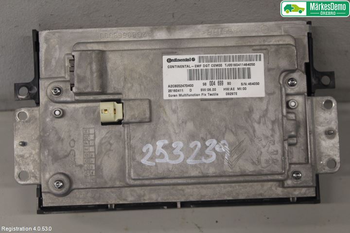 Citroen C4 II 11-18 Instr Skjerm Dvd-Gps-Ac-Tlf