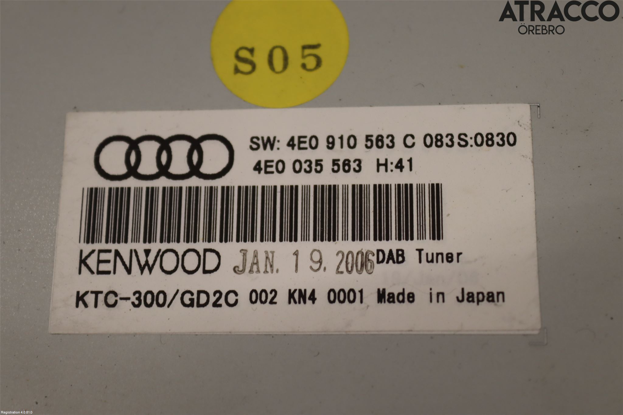 Audi A8/S8 4E  02-09 Stereo Radio Øvrig