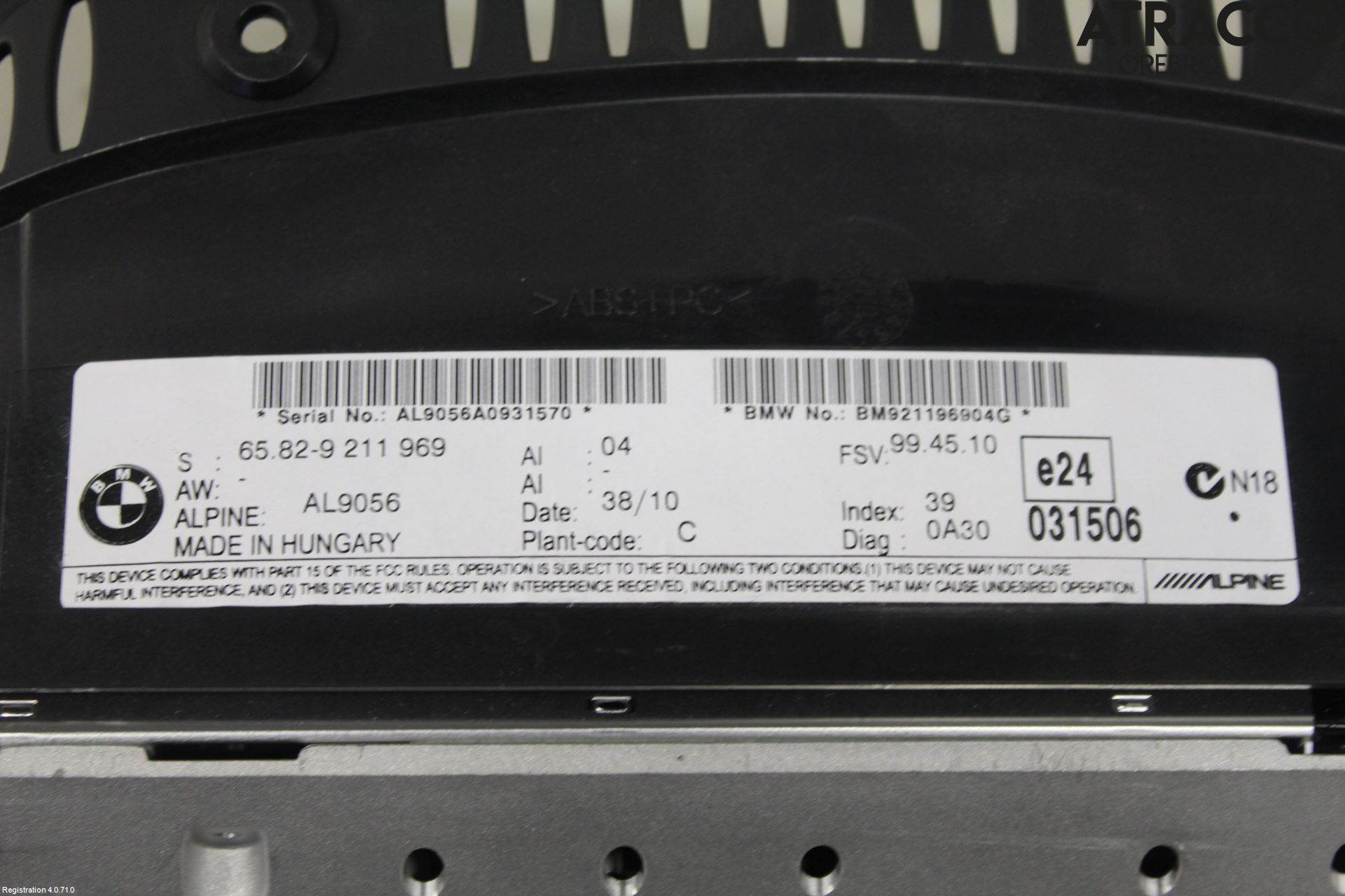 BMW 3 E90/91 SED/TOU 05-12 Instr Skjerm Dvd-Gps-Ac-Tlf