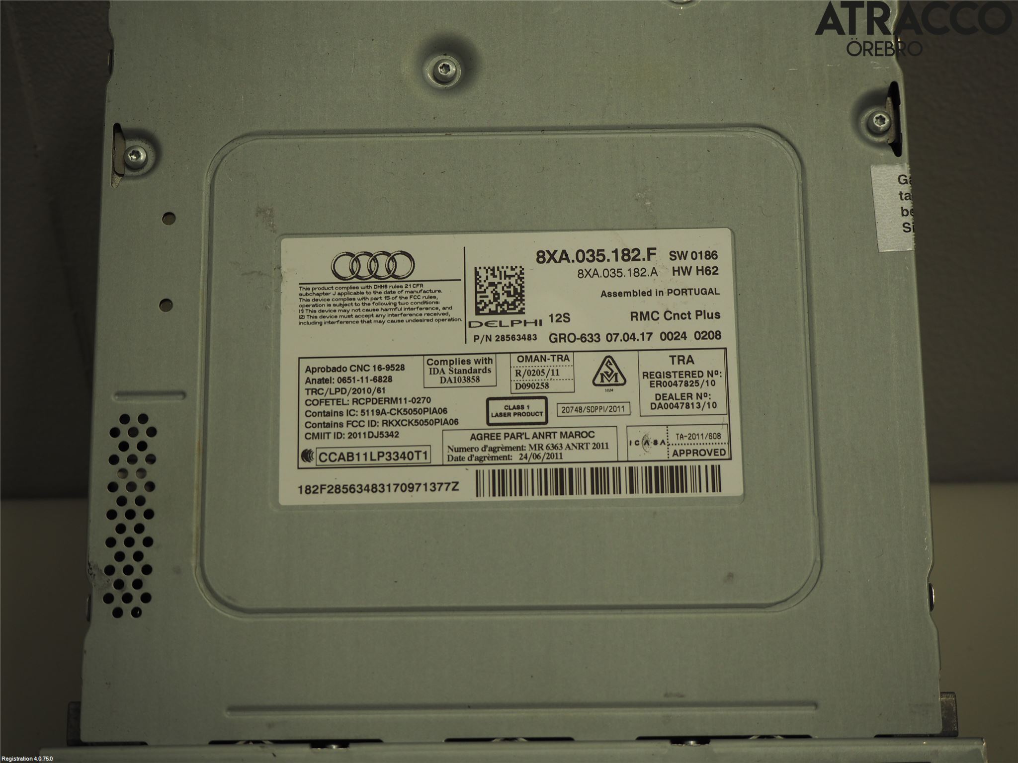 Audi A1/S1 11-18 Stereo Radio Med Cd