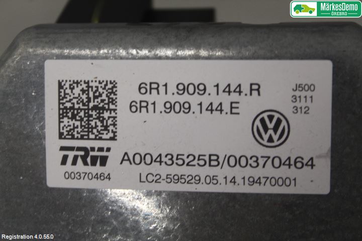 Volkswagen VW UP! / E-UP! Rattakselaggregat Innebygd Servo