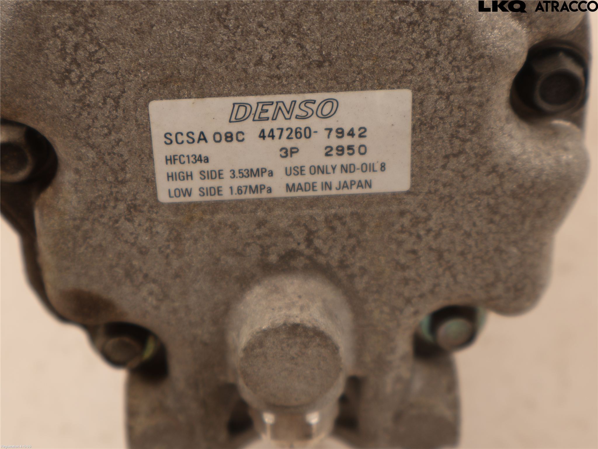 Subaru OUTBACK 10-15 Varme Ac Kompressor
