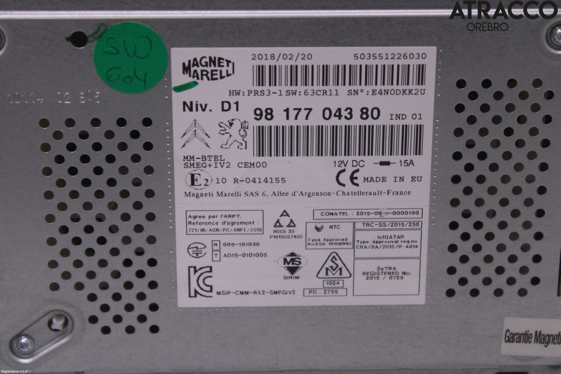Citroen BERLINGO 08-18 Stereo Radio Med Cd