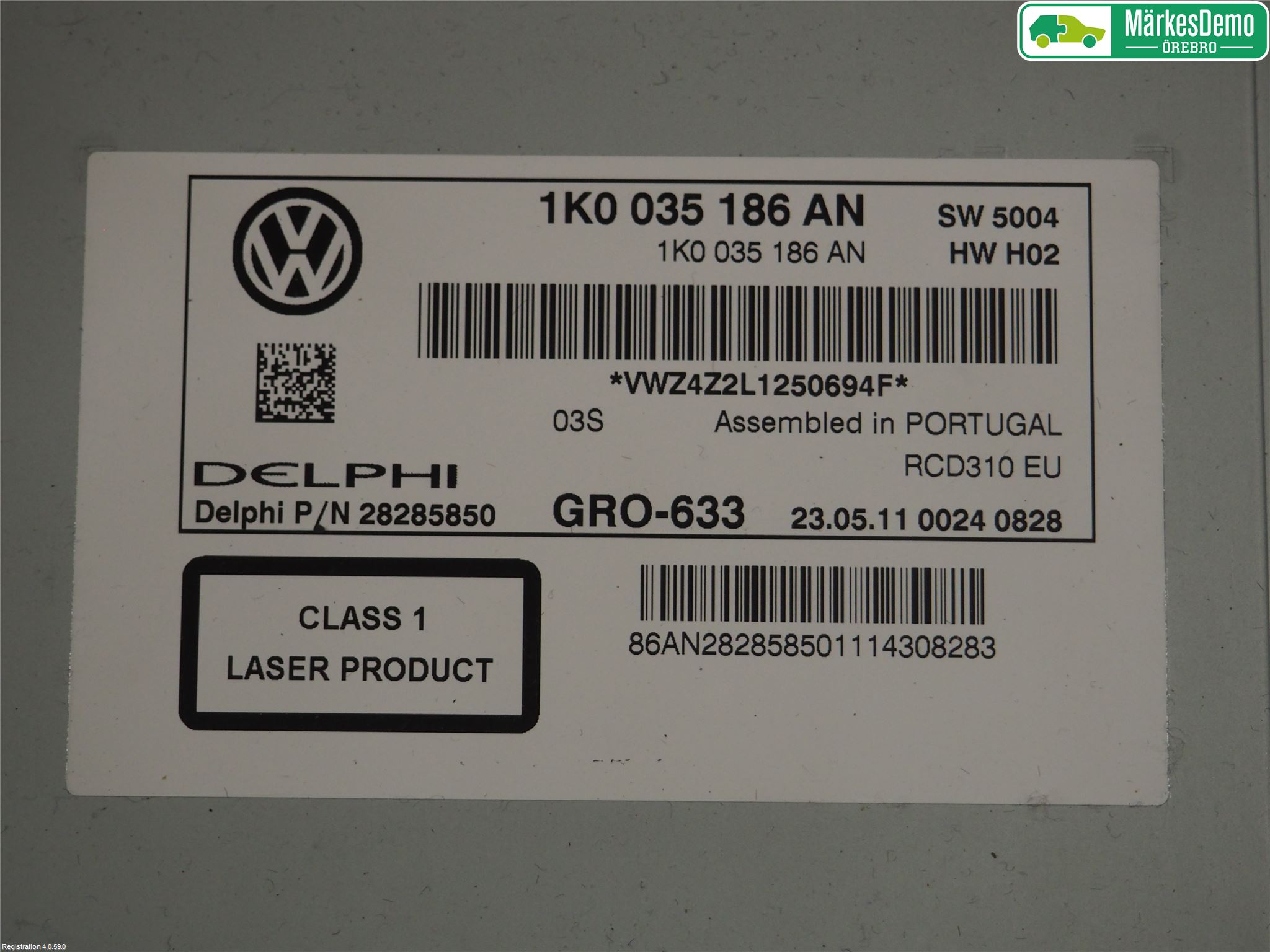 Volkswagen VW PASSAT 11-14 Stereo Radio Med Cd