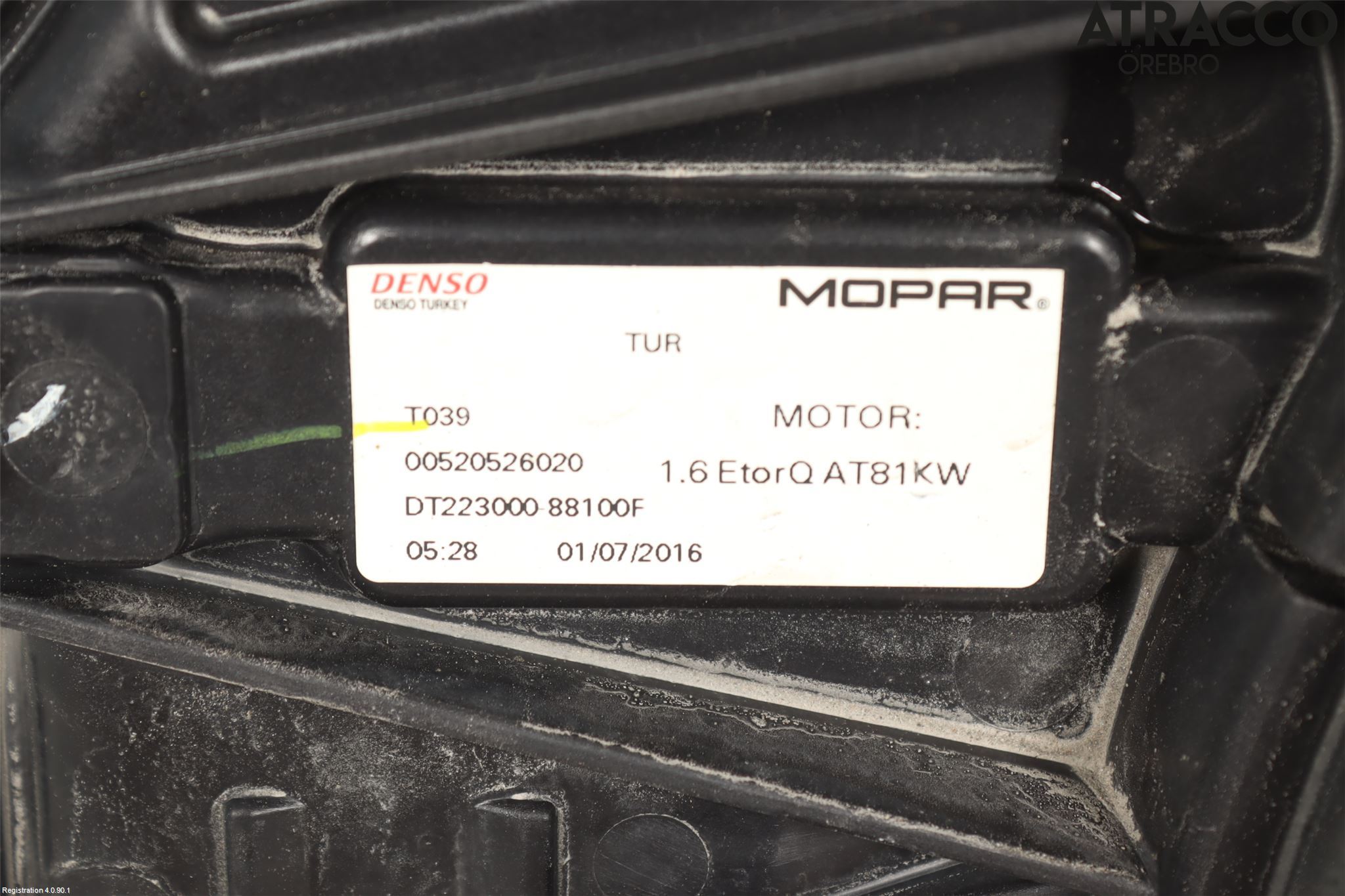 Fiat TIPO/CROSS 16- Kjølevifte Elektrisk
