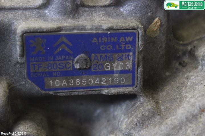 Peugeot 3008 09-16 Gearkasse Automat