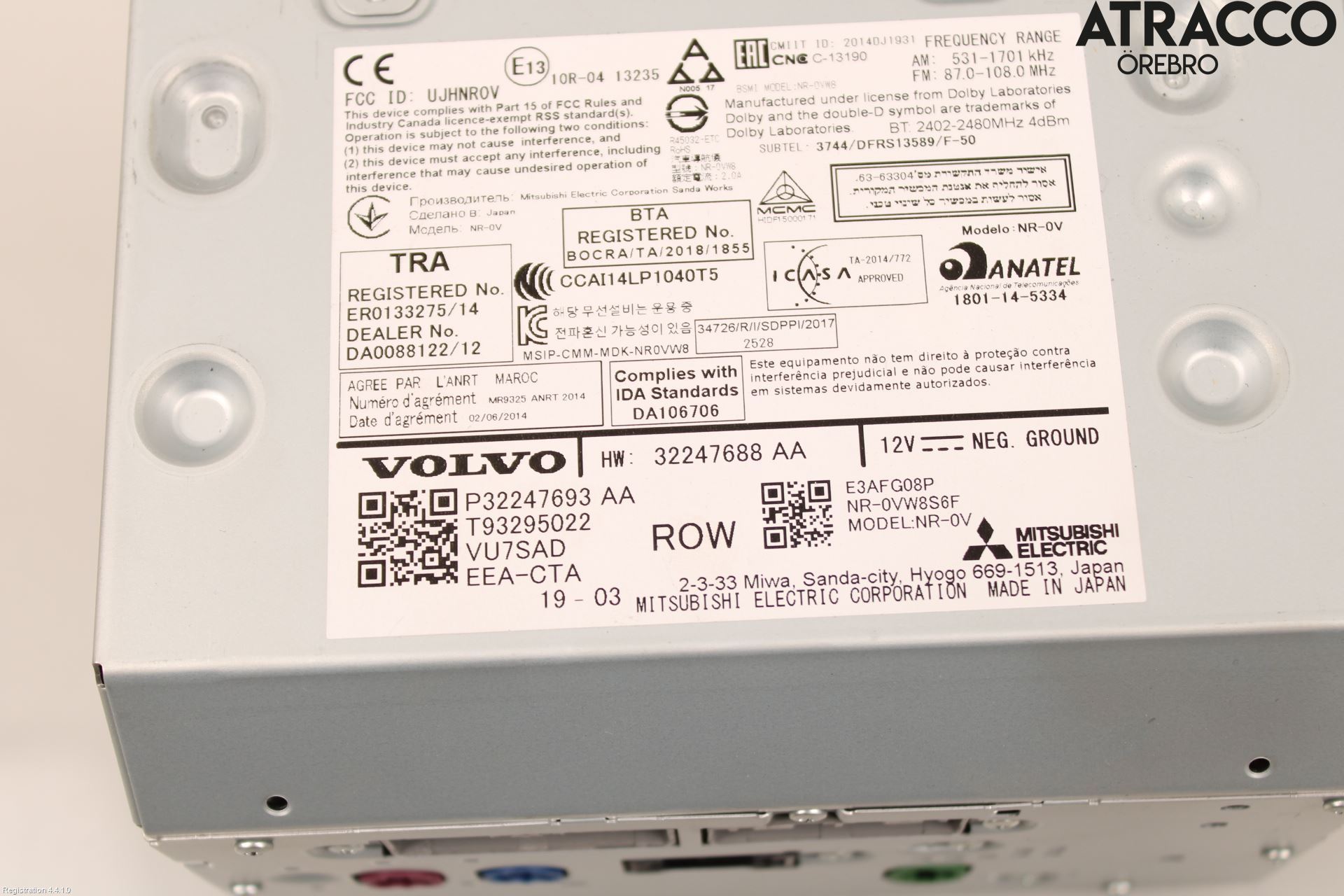 Volvo XC60 18- Stereo Radio