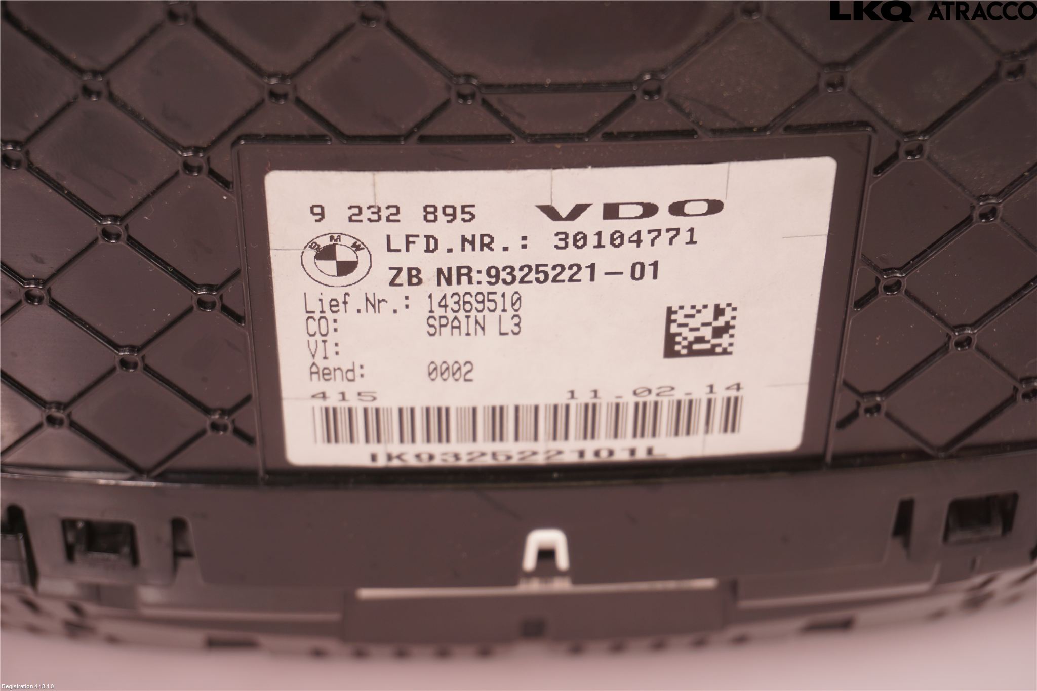BMW 3 GT F34 13-19 Instr Kombinert