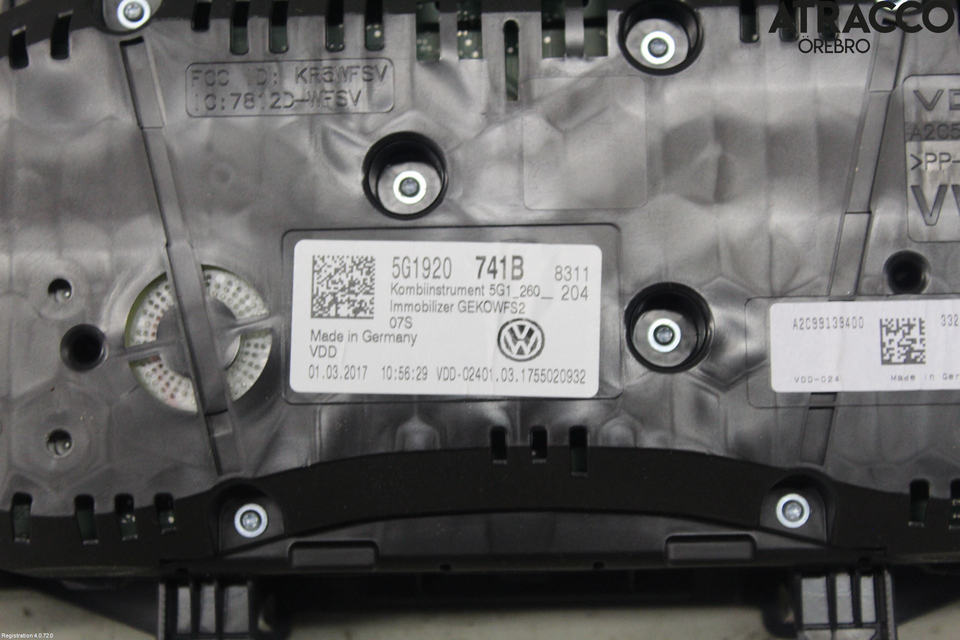 Volkswagen VW GOLF / E-GOLF VII 13-20 Instr Kombinert