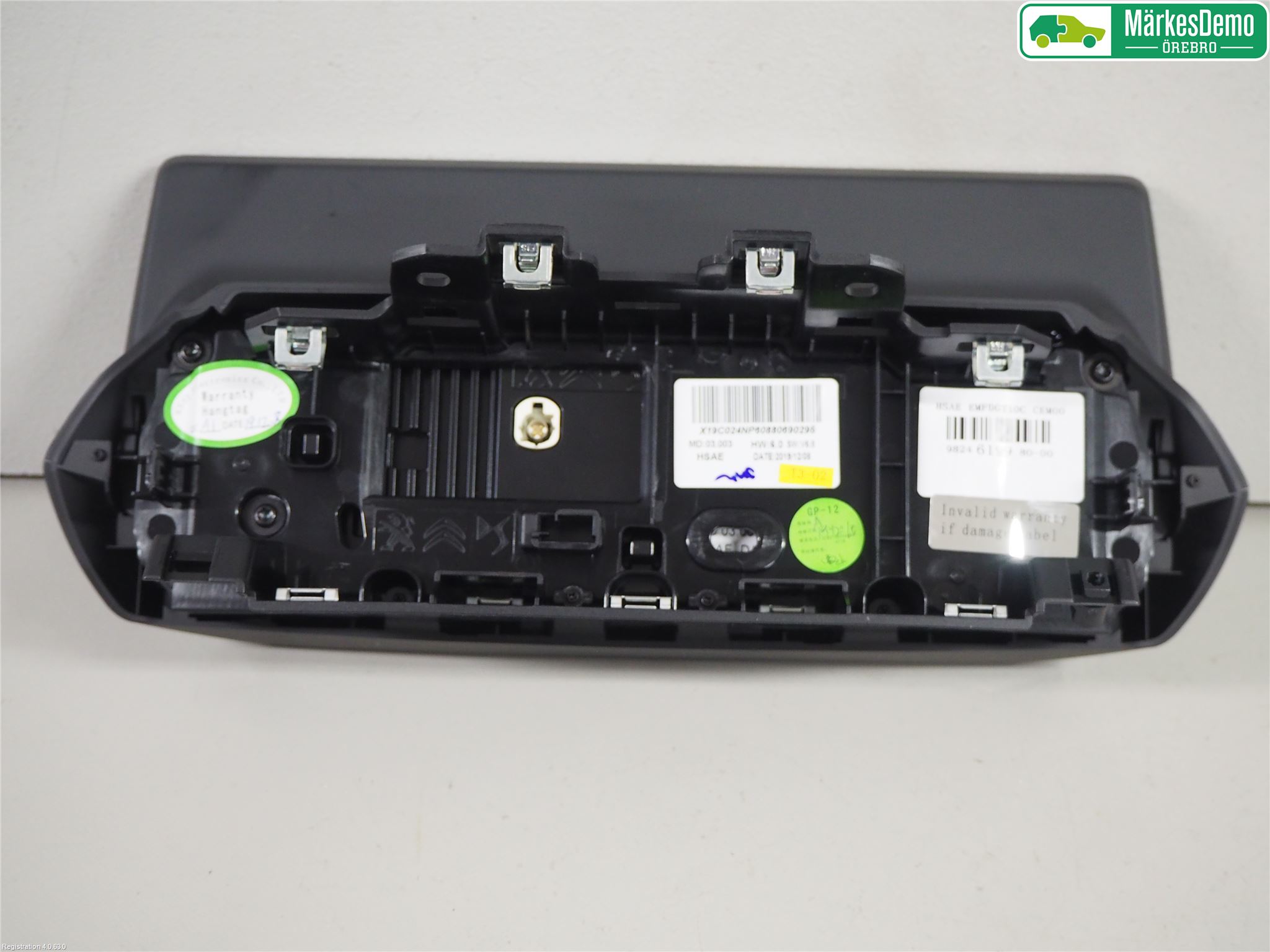 Peugeot 208/E-208 20- Instr Skjerm Dvd-Gps-Ac-Tlf