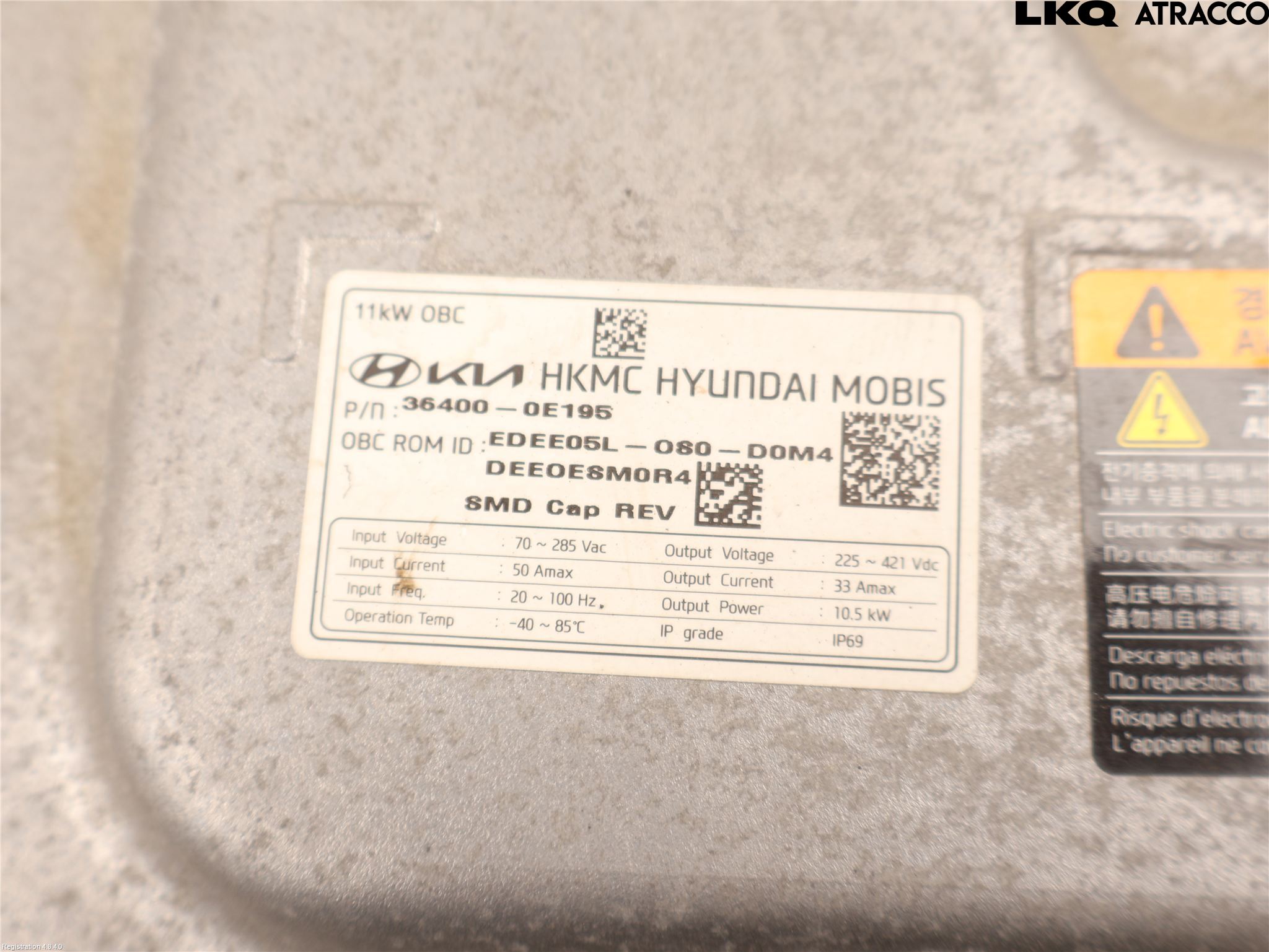 Kia NIRO (DE) 17-22 Batterilader Hybrid