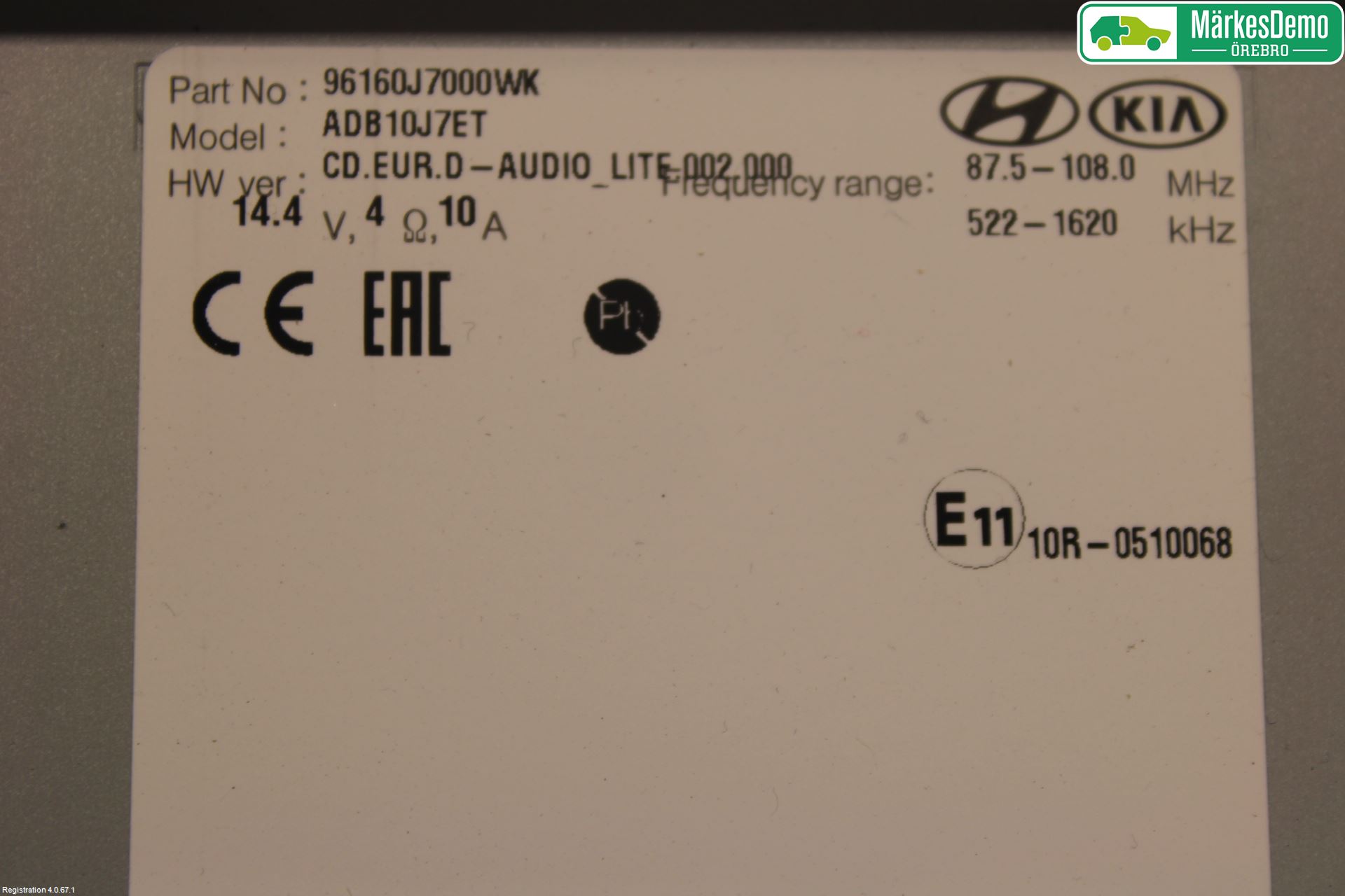 Kia CEED/CEED SW 19- Stereo Radio Med Cd