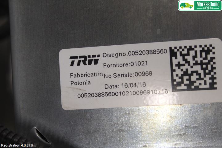 Fiat TIPO/CROSS 16- Rattakselaggregat Innebygd Servo