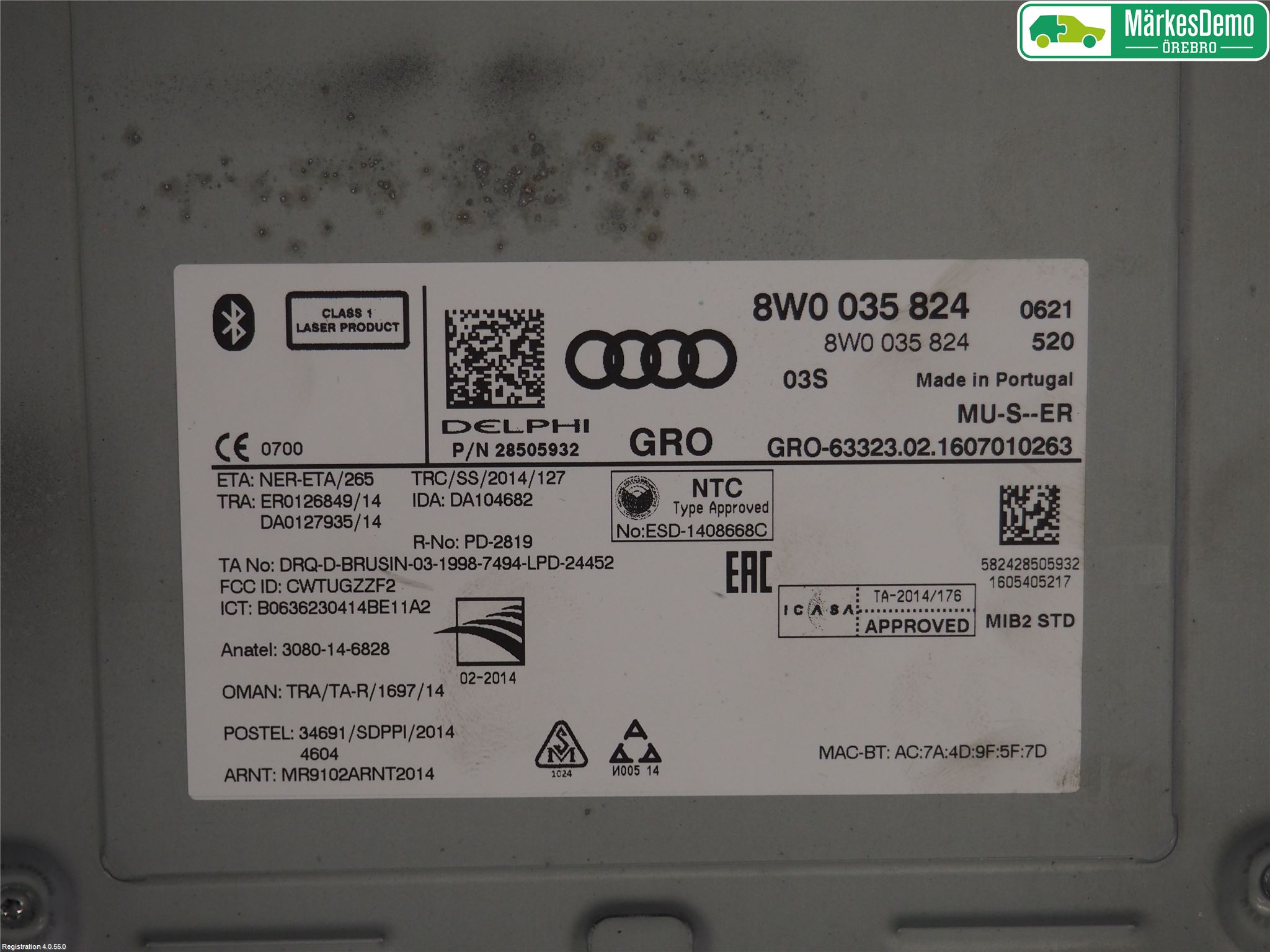 Audi A4/S4 B9 16-19 Stereo Radio