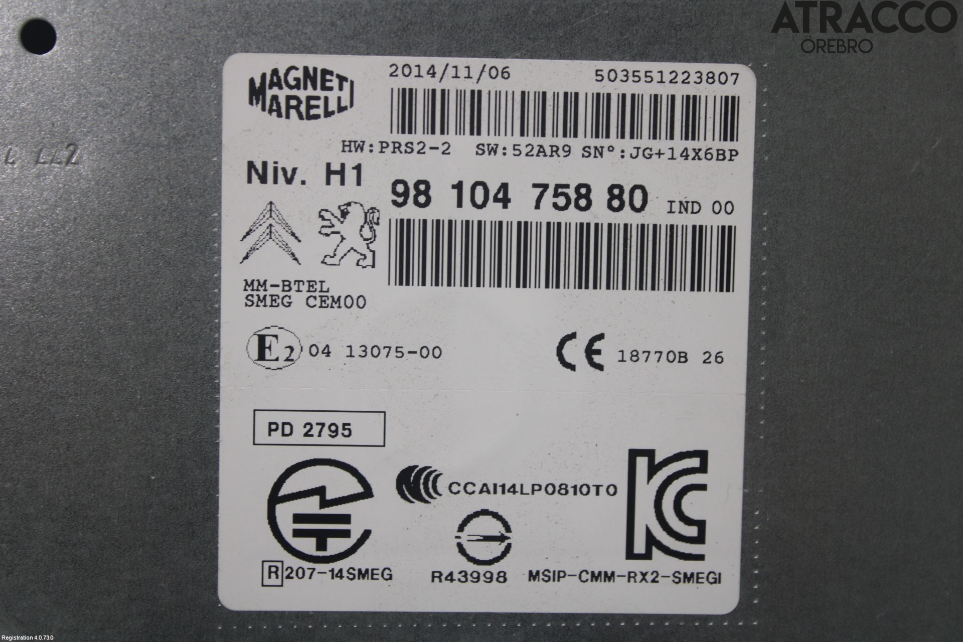 Peugeot 308 14-21 Stereo Radio